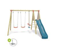 Station de jeux bois 2,30 m Topwood YAKI 2 - 6 enfants + Secur'In