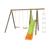 Station de jeux bois poutre métal 2,30 m Techwood Premium XALTO - 5 enfants