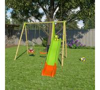 Station de jeux poutre métal 2,30 m techwood arroba - 4 enfants bois TU