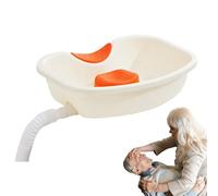 Station De Lavage De Cheveux - Bassin De Shampoing Portable, Plateau Léger Réutilisable, Fixation De Tuyau De Vidange Flexible, Solution De Rinçage Résistante Aux Déversements Pour Les Soins Au Chevet