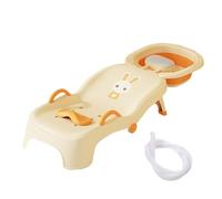 Station De Lavage Des Cheveux - Chaise De Salons De Rinçage Des Pliables Pour Confort, Siège Inclinable Réglable Pour Les De 0 À 10 Ans Avec Un Drainage Facile, Une Utilisation De S