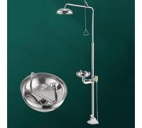 Station de lavage oculaire et douche combinées, station de lavage oculaire de douche d'urgence, station de lavage oculaire en acier inoxydable, unité de lavage oculaire sur pied pour plomberie i