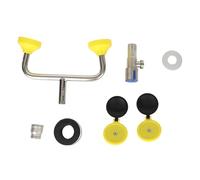 Station de Lavage oculaire montée sur Robinet en Acier Inoxydable 304 ABS, unité de Lavage oculaire d'urgence, Installation Facile, Couvercle Anti-poussière Rabattable à débit