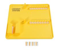 Station de lock-out Station murale Moup de sécurité industrielle PC Iproferme durable Haute visibilité Carte LOTO jaune pour les centrales électriques d'entretien des machines et