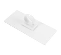 Station de Logo de Microphone Vierge en Acrylique Blanc pour Micro | Surface Vierge, Design Simple et Stable, pour Discours et Enregistrement
