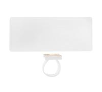 Station de Logo Micro Vierge en Acrylique pour Bricolage et Animation | Surface Blanche Simple, Maintien Ferme du Micro, Format Portable, Usage École et Hôte