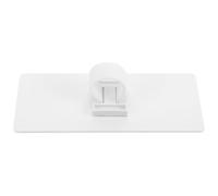 Station de Logo Microphone Portable en Acrylique Blanc, Surface Vierge | Design Simple et Délicat, Usage pour Discours et Animation, Stable, sans Chute, Format Compact