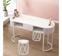 Station de manucure professionnelle en bois moderne pour salon de beauté - Parfait pour les artistes et techniciens des ongles - Design élégant