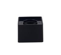 Station de Microphone Cube Sa100 Noire Portable pour Interview | Logo et Drapeau, Plastique Carré, Réunions D’entreprise, Conférences de Presse