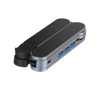Station de montage pour ordinateur portable - Support de refroidissement pliable avec hub USB, support multi-angle ventilé, support portable pour ordinateur portable et tablette en conception de
