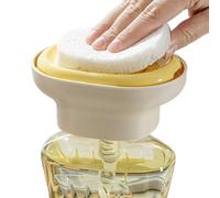 Station de mousse de comptoir - Support de rangement pour épurateur, base en silicone à vidange rapide, pompe de presse compacte de 13 cm, boîte à savon pour accessoires en plastique | pour les femmes