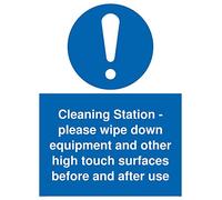 Station de nettoyage : veuillez essuyer l'équipement et d'autres surfaces à haute sensibilité avant et après utilisation.