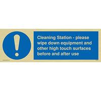 Station de nettoyage : veuillez essuyer l'équipement et les autres surfaces tactiles avant et après utilisation.