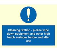 Station de nettoyage : veuillez essuyer l'équipement et les autres surfaces tactiles avant et après utilisation.