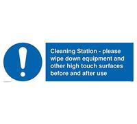 Station de nettoyage : veuillez essuyer l'équipement et les autres surfaces tactiles avant et après utilisation.