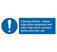Station de nettoyage : veuillez essuyer l'équipement et les autres surfaces tactiles avant et après utilisation.