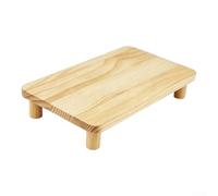 Station de nourriture pour chat en bois naturel avec support surélevé pour distributeurs automatiques favorise une posture saine Longue durée Construction sans outil Installation gratuite Plusieurs