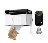 Station de prélassement pour tortues - Zone de prélasse pour tortues | Reptile pour animaux de compagnie avec couvercle, Terrapin aquatique, terrasse d'observation pour tortues, enclos pour restaurant