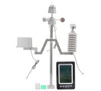 Station de prévisions météorologiques sans fil LCD rétro-éclairage de la vitesse du vent Instrument de précipitations pour les amateurs de météo