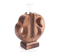 Station de propagation de plantes en bois avec tube à essai en verre unique pour intérieur et bureau, terrarium de bureau pour culture hydroponique, plantes aquatiques, vase à fleurs, pot de fleurs,