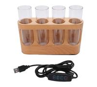 Station de Propagation des Plantes, Support en Bois, lumière LED Variable, Tubes à essai en Verre, décoration de la Maison