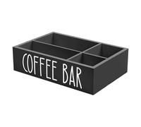 Station de rangement pour café, support de rangement pour café avec séparateurs amovibles, organisateur de thé en bois pour boissons, maison, appartement, lieu de travail, hôtel, restaurant, voyage