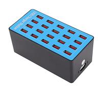 Station de Rapide USB 100 W 20 Ports, Chargeur Rapide USB de Bureau de Voyage, Adaptateur de Bande d'alimentation pour Chargeur Mural USB, Station de Multi-Ports (Prise UE)