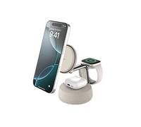 Station de recharge 3-en-1 Qi2, 25W, câble et adaptateur secteur USB-C inclus, sable