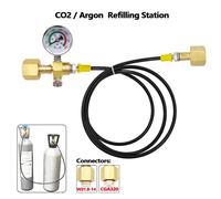 Station de recharge adaptateur de charge transfert d'azote Argon CO2 de bouteille de 40L à petits réservoirs de soudage G5/8, W21.8-14,CGA320 G5-8 Female A