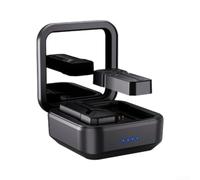 Station de recharge de voyage pour Ray-Ban pour Meta pour skyler pour | Boîtier de grande capacité de 2000 mAh, comprend deux batteries externes de 400 mAh, matériau ABS, finition noire