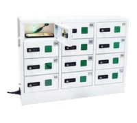 Station de recharge pour téléphone à 12 emplacements avec fenêtre en acrylique, rangement sécurisé pour bureau, salle de classe et salles de conférence
