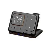 Station de Recharge sans Fil 15W, Horloge électronique, thermomètre Multifonctionnel for Montre Smartphone