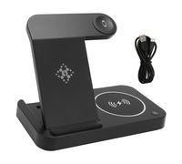 Station de recharge sans fil avec lumière d'ambiance, support de recharge sans fil universel multi-appareils pliable avec tapis de charge rapide et