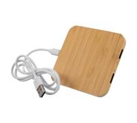 Station de Recharge sans Fil en Bois Bambou Qc/pd à Double Norme