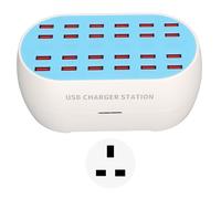 Station De Recharge Usb 160w, 24 Ports, Puce Intelligente, Chargeur De Bureau Multiple Usb Pour HôTel, Boutique, éCole, 100 à 240v, Prise Britannique