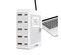 Station de Recharge USB Multiport,Hub De Charge pour Les Téléphones | Station de Charge Portable PD QC3.0 10 Ports 145W pour Tablette Téléphone Casque Montre