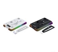 Station de refroidissement et support vertical pour console PS5 Pro, ports de charge à double contrôleur, construction en ABS stable pour une configuration de jeu efficace (noir)