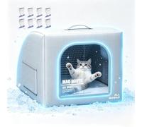 Station de Refroidissement extérieure pour Chat Boîte étanche Pliable | Niche de glace Pour Animaux Familiers Lapin Extérieur Intérieur Camping Balcon Appartement