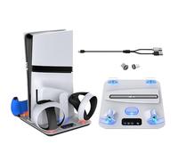Station de refroidissement pour console PS5/Slim/Pro Station de charge pour manette PS5/PS VR2 Accessoires de jeu