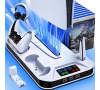 Station de refroidissement PS5/Slim/Pro avec station de charge pour console Sony PSP Playstation 5, disque fin et standard, console numérique, PS5 Pro, accessoires de refroidissement avec ventilateur