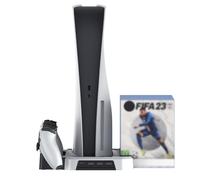 Station de refroidissement verticale RGB console pour PS5 Pro, support de base avec station d'accueil de chargement de manette pour PS5 et PS5 Pro/PS5 slim Disc & Digital Editions