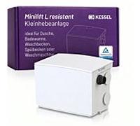 Station de relevage compacte et résistante KESSEL Minilift L 28561C pour eaux grises, résistante aux fluides agressifs, prête à être raccordée, pour douche, lavabo et appareils électroménagers.