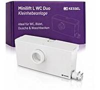 Station de relevage compacte KESSEL Minilift L WC Duo 28523 pour eaux usées, 2 pompes avec broyeur, fonction Wi-Fi, alarme, installation plug-and-play, EN 12050-3