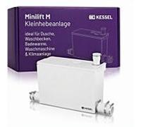 Station de relevage compacte KESSEL Minilift M 28565 pour eaux usées sans égouts, compacte, prête à être raccordée, idéale pour douche, lavabo, baignoire, lave-linge et climatiseur.