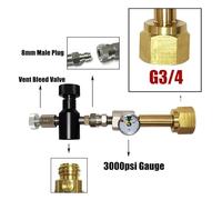 Station de remplissage, machine à eau gazeuse, cylindre, bouteille de réservoir, connecteur adaptateur de recharge de CO2 W21.8-14 ou G3/4 ou CGA320(G3-4 with Gauge)