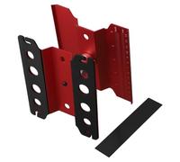 Station de réparation de voiture télécommandée en aluminium avec hauteur réglable et accès à 360 degrés pour l'entretien du modèle (rouge)