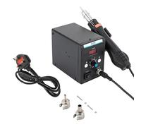 Station de retouche à air chaud 700 W 220 V avec affichage LED - Pistolet à souder 100~500 °C, 8 vitesses et 3 buses, interrupteur à induction pour la réparation de circuits imprimés
