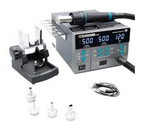 Station de retravail à air chaud 8610DX Pro 1000W avec affichage numérique micro-ordinateur, station de retravail BGA, outil de soudure à buse courbée (alimentation 110V 8610DX Pro)