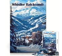 Station de Ski de Whistler Blackcomb Puzzle de 1000 pièces pour Adultes Stimulation Cognitive, évasion et Bien-être pour Les fêtes (38x26cm)