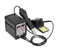 Station de soudage 750 W Pistolet à air chaud Station de dessoudage 2 en 1 Fer à souder et air chaud sur LED précis Sélection de la température LED pour réparation électronique et modélisme Compact